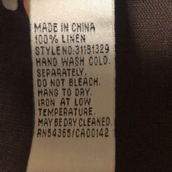 NYGARD COLLECTION vintage brown and white 100% linen long skirt. Size 10. - Picture 7 of 10